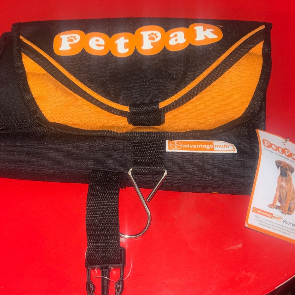 Black and Orange Dog Travel Bag